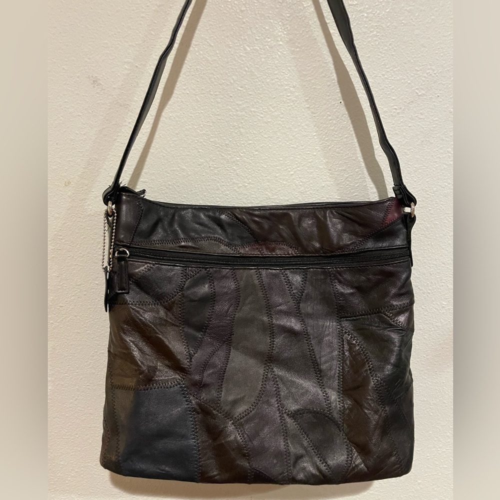 Patchwork Leather Shoulder Bag - Picture 2 of 6